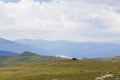 Hiking on Lotritei mountain and Vidra lake Royalty Free Stock Photo