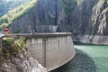 Vidraru Dam on Arges river in Romania. Hydroelectric energy. Royalty Free Stock Photo