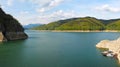 Vidraru Dam lake panorama in Arges Romania Royalty Free Stock Photo