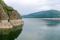 Vidraru Lake on Arges River, Romania. Hydro electric power station. Royalty Free Stock Photo