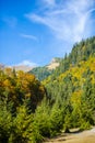 View with Vidraru lake, Transfagarasan road Royalty Free Stock Photo