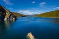 View with Vidraru lake, Transfagarasan road Royalty Free Stock Photo