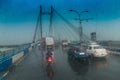 Vidyasagar Setu, abstract rainy day