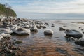Vidzeme rocky coast on a cold spring day Royalty Free Stock Photo