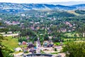 Vie from Great Krokiew ski jumping venue on Zakopane and Gubalowka hill