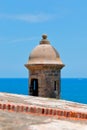 A sentry in the Morro Castle at Old San Juan Puerto Rico Royalty Free Stock Photo