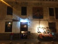 Effigies or Viejos Outside a Bar in Cuenca Ecuador on New Years Eve
