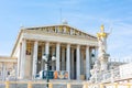 Vienna, Austria - April 2018: Austrian Parliament building Royalty Free Stock Photo