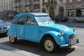 Vienna, Austria - 18 April 2012: Classic Citroen car parked on a scenic street. Blue convertible