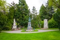 VIENNA, AUSTRIA - APRIL 23, 2016: Graves of composers Mozart, Beethoven and Schubert