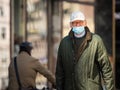 Man wearing a mask on the street