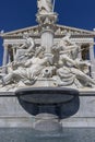 Pallas Athena Fountain in front of Austrian Parliament Building, Vienna, Austria Royalty Free Stock Photo