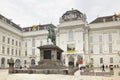 Vienna, Austria - 15 April 2018: Square of Josefplatz. part of the Hofburg palace complex. Royalty Free Stock Photo