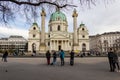 Vienna/Austria - April 5th 2018: Photographers in front of Karlskirche Vienna