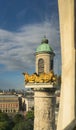 Detail of a major pillar, column with spiral narrative at Karlskirche, Vienna