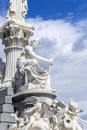 Pallas Athena Brunnen in front of the parliament (goddess of wisdom) fountain. (copy space)