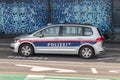 Austrian police car Volkswagen parked at airport