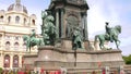 VIENNA, AUSTRIA - AUGUST 12, 2017. Empress Maria Theresien Platz monument Royalty Free Stock Photo