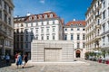Judenplatz Holocaust Memorial in historical city center of Vien