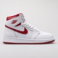 Nike Air Jordan 1 Retro High OG white and red sneaker