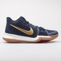 Nike Kyrie 3 blue and gold sneaker