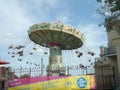 Vienna, Austria, August 18 2019, the old ferries wheel at  Prater luna park Royalty Free Stock Photo