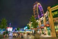 Vienna, Austria - August 20, 2022: Prater amusement park and ferris wheel at night Royalty Free Stock Photo