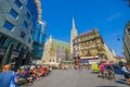 Vienna, Austria - 11 August, 2015: St. Stephens cathedral with its fantastic architecture and tower, seen daytime