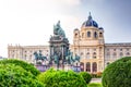 Tourists at the historic Maria-Theresien-Platz square in Vienna Royalty Free Stock Photo