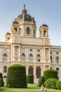 Tourists at the historic Maria-Theresien-Platz square in Vienna Royalty Free Stock Photo