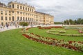 Vienna, Austria - August 20, 2022: Tourists at Schoenbrunn Castle and Gardens in summer season