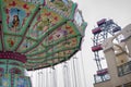 VIENNA, AUSTRIA - AUGUST 17, 2012: View of Merry-go-round spinn Royalty Free Stock Photo