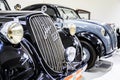 Vienna, Austria 10.01.2015 : Black Steyr 220 classic car from 1937. Photo of exibit in Museum of Technology. Place to visit