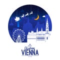 Vienna, Austria. Christmas holiday background.