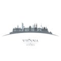 Vienna Austria city silhouette white background Royalty Free Stock Photo