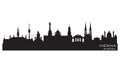 Vienna Austria city skyline vector silhouette Royalty Free Stock Photo