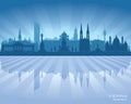 Vienna Austria city skyline vector silhouette Royalty Free Stock Photo