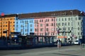 Austria Vienna, Colourful terrace near Quartier Belevedere