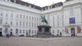 VIENNA, AUSTRIA - DECEMBER, 24 Steadicam shot of Austrian National Library old entrance at Josefsplatz. 4K video