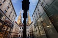 St. Stephen`s Cathedral with Reflection in Glass