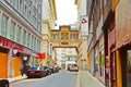 View of Ankeruhr Anker clock built by Franz von Matsch in Vienna, Austria Royalty Free Stock Photo