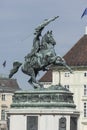 VIENNA, AUSTRIA, E.U. - JUNE 05, 2016: Equestrian monument of Ar