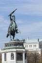 VIENNA, AUSTRIA, E.U. - JUNE 05, 2016: Equestrian monument of Ar