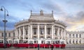 Wiener Ringstrasse with historic Burgtheater in Vienna, Austria Royalty Free Stock Photo