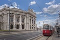 Wiener Ringstrasse with historic Burgtheater in Vienna, Austria Royalty Free Stock Photo