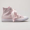 Converse Chuck Taylor All Star Big Eyelets High rose and white sneaker Royalty Free Stock Photo