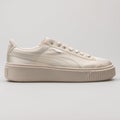 Puma Basket Platform Tween cream sneaker