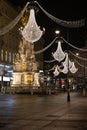 Chandelier Shaped Christmas Lights in Vienna, Austria