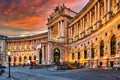 Vienna Austria. Hofburg Neue Burg section, seen from Heldenplatz