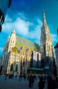 VIENNA, AUSTRIA January 21st: St. Stephan`s Cathedral Stephansdom on a sunny day Royalty Free Stock Photo